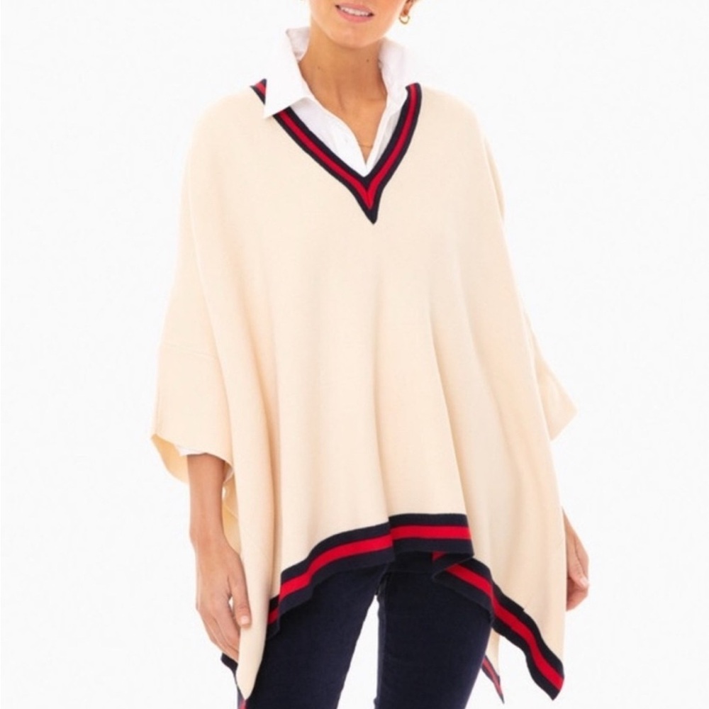 TURKEYNUCK WOMENS CAMDEN SOFT KNIT PONCHO CAPE V NECK Sz OS